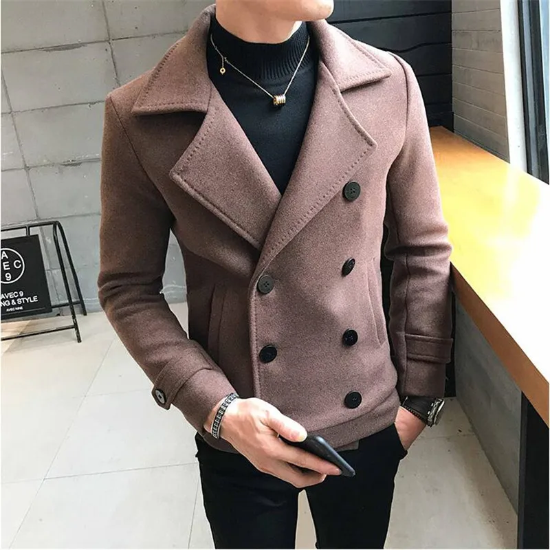 2021 New Fashion Men Double-Breasted 