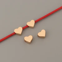 200pcslot gold tone love heart spacer beads for diy bracelet jewelry making accessories