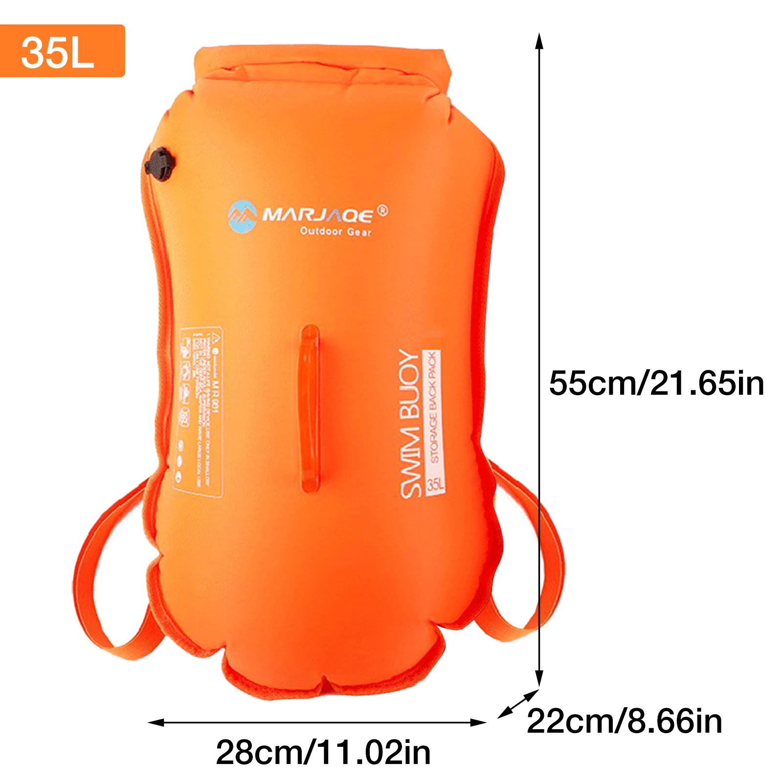 Beach Swimming Bag Inflatable Swimming Buoy Life Bag Bolsa Impermeable Dry Bag Swim Diving Safety Signal Air Bag Inflate Ring