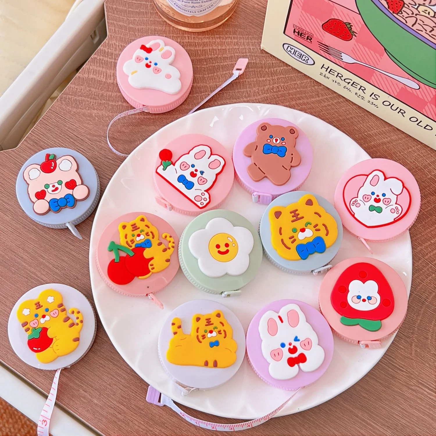 

Cute Soft Ruler Tape Measure Body Circumference Mini Measuring Tape Waist Chest Hip Measurement Tape Knitting Accessories