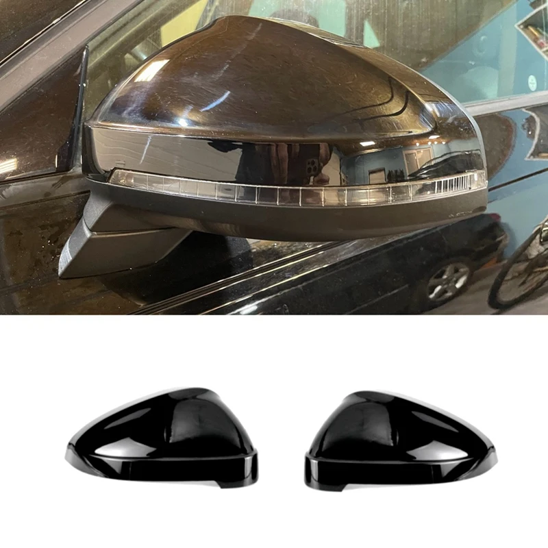 

Side Wing Mirror Caps For A4 A5 B9 2017-2023 S4 RS4 S5 RS5 Replace Covers , Black Without Blind Spot Assist