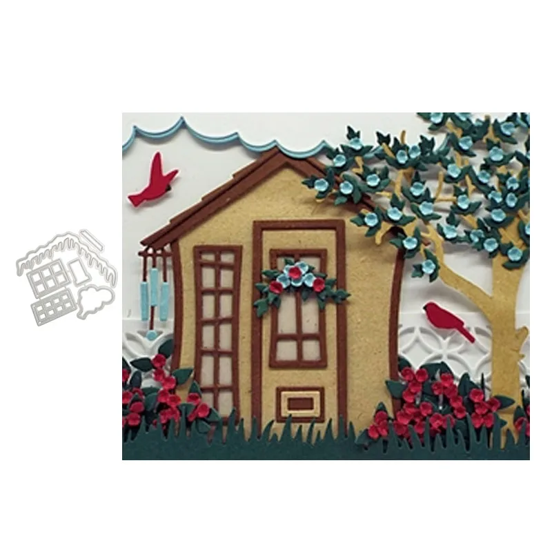 

Snow Roof Windows Frame Craft Mold Metal Cutting Dies for Scrapbooking Dies Cut Stencil Handmade Tools Model Template Decoration