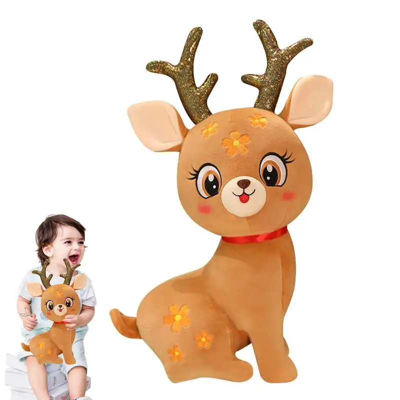 

Christmas Deer PSoft And Cute Deer P100 PP-Cotton Designed Collection Stuffed Animals Sika Spotted Deer Toys PStuffed Soft