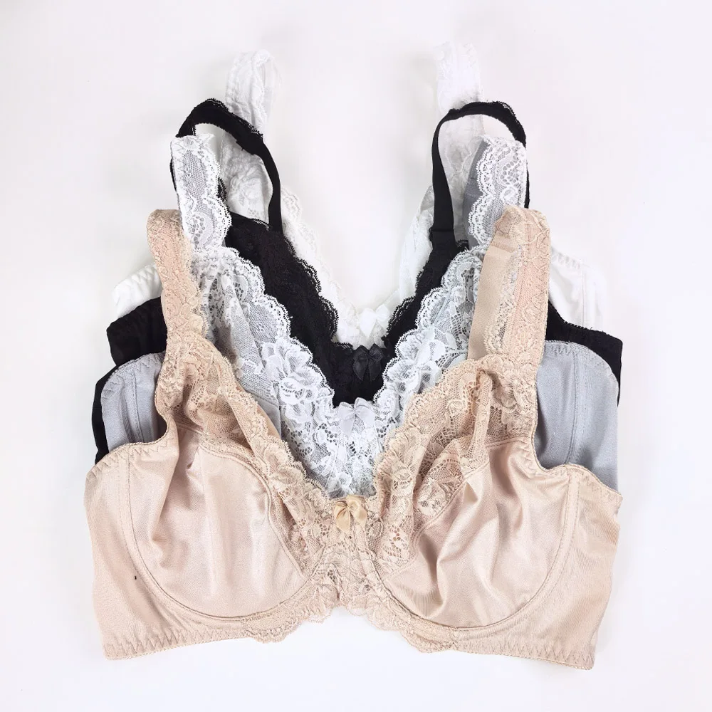 Бюстгальтеры больших размеров для женщин кружевной бюстгальтер без косточек