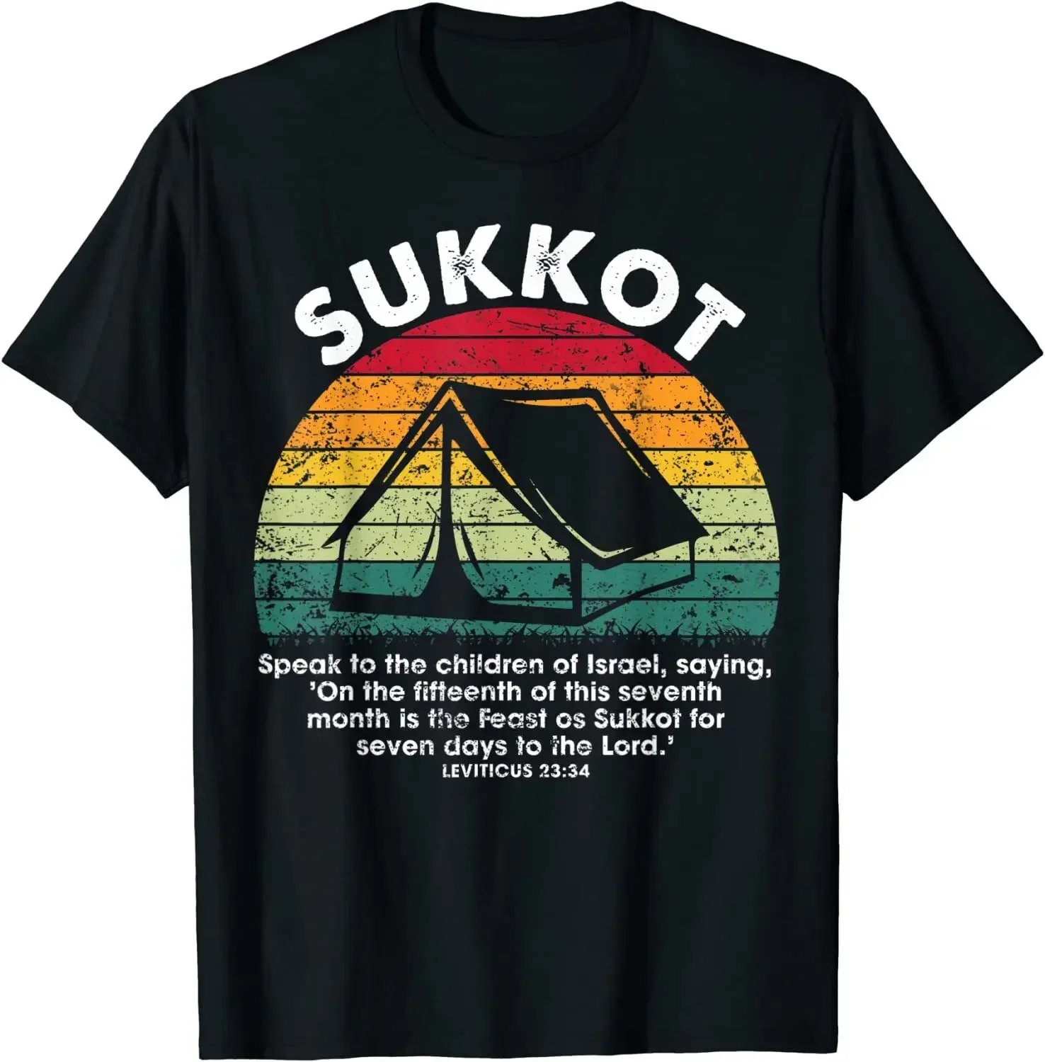 NEW Funny Sukkot Day Jewish Holiday Costume Bible Verse T-Shirt for men