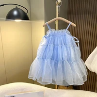 vestido girl princess dress solid summer pleated toddler strapless dress 2 6y baby tutu dresses children clothes