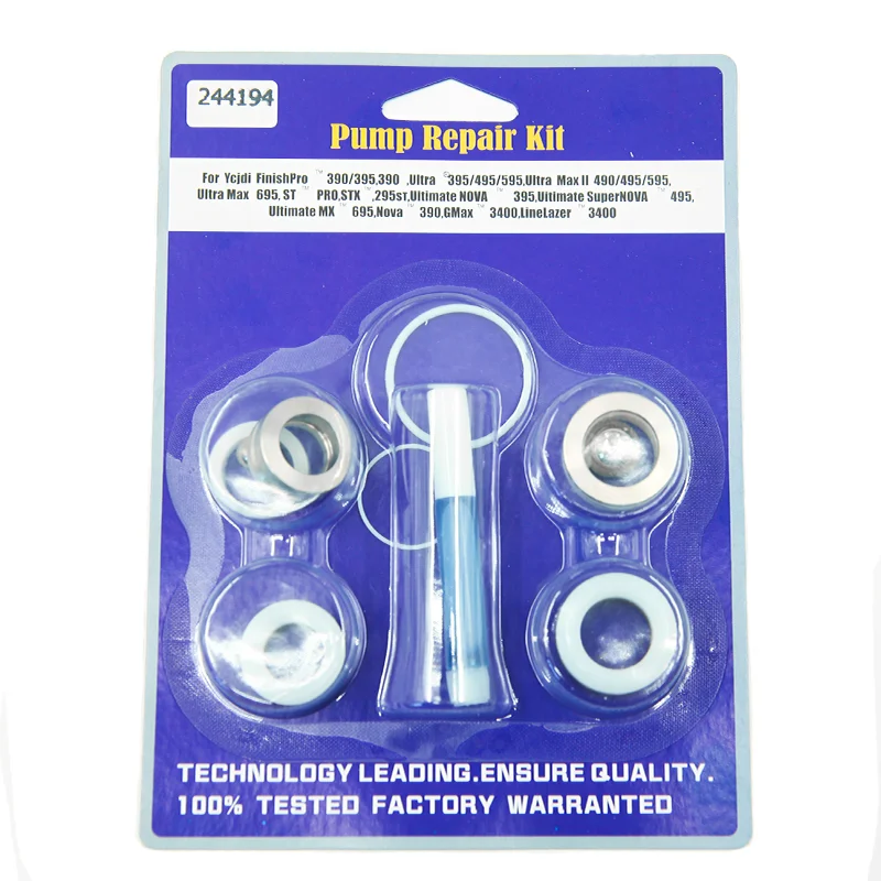 

Набор для ремонта послепродажного насоса для распылителя 244194/244195/248212/248213/249212/249123 Xiaojiang Airless Repair Kit