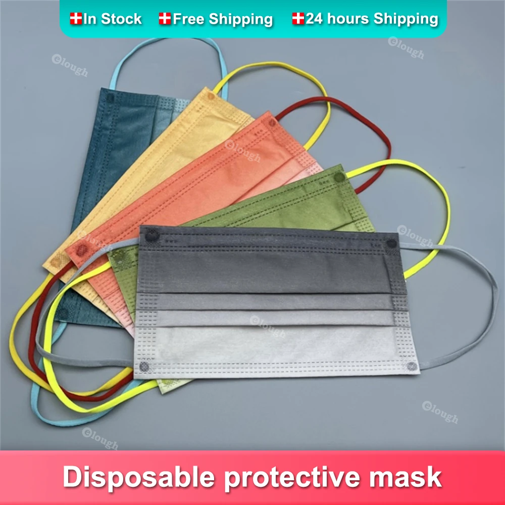 

10-100PCS New Gradient Disposable Face Mask Color Adult Masque Chirurgical 3 Ply Anti Dust Protective Mascarillas Mouth Mascaras