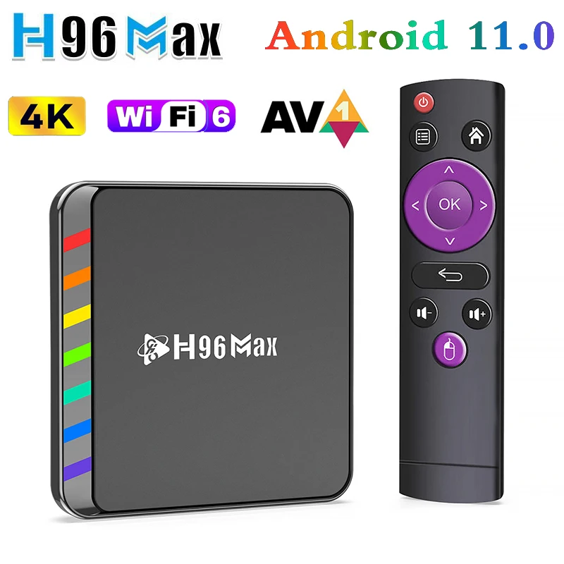 

Приставка Смарт-ТВ H96 Max W2, Android 11, Amlogic S905W2, 4 + 64/16/32 ГБ, 4K