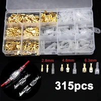 2 84 86 3mm male female wire connector electrical crimp terminals insulated spade connectors sleeve assorted kit box