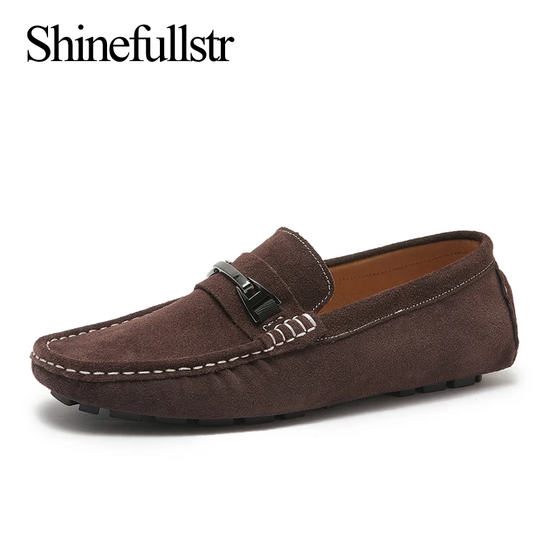 

Autumn Men Luxury Suede Leather Loafers Shoes Casual Mens Loafer Slip-On Mocasines Hombre Big Size 47 48 Dropshipping