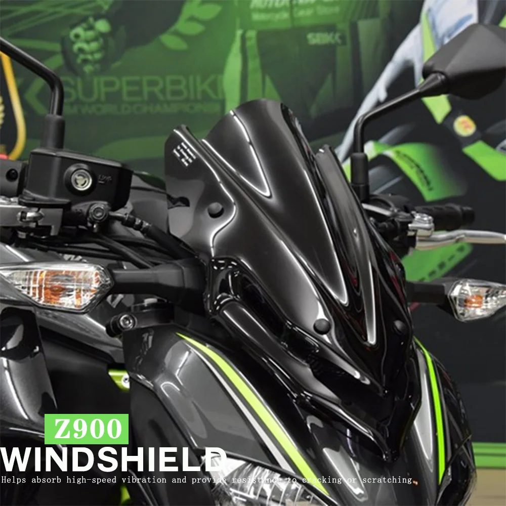 Лобовое стекло для мотоцикла MTKRACING для KAWASAKI Z900 Z 900 2017-2019, двухцветное акриловое лобовое стекло