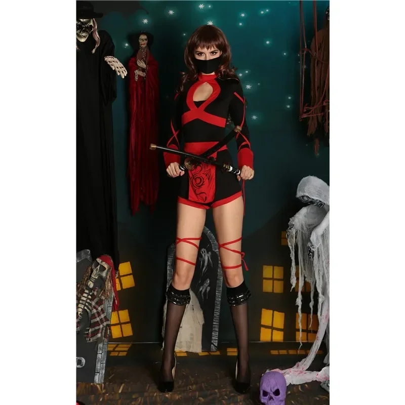 Женский сексуальный костюм ниндзя Аниме Дракон Самурай Ниндзя Косплей Одежда