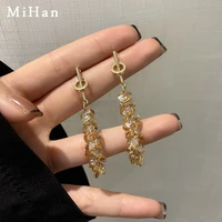 mihan 925 silver needle modern jewelry glass earrings 2022 new trend elegant temperament drop earrings for celebration gifts