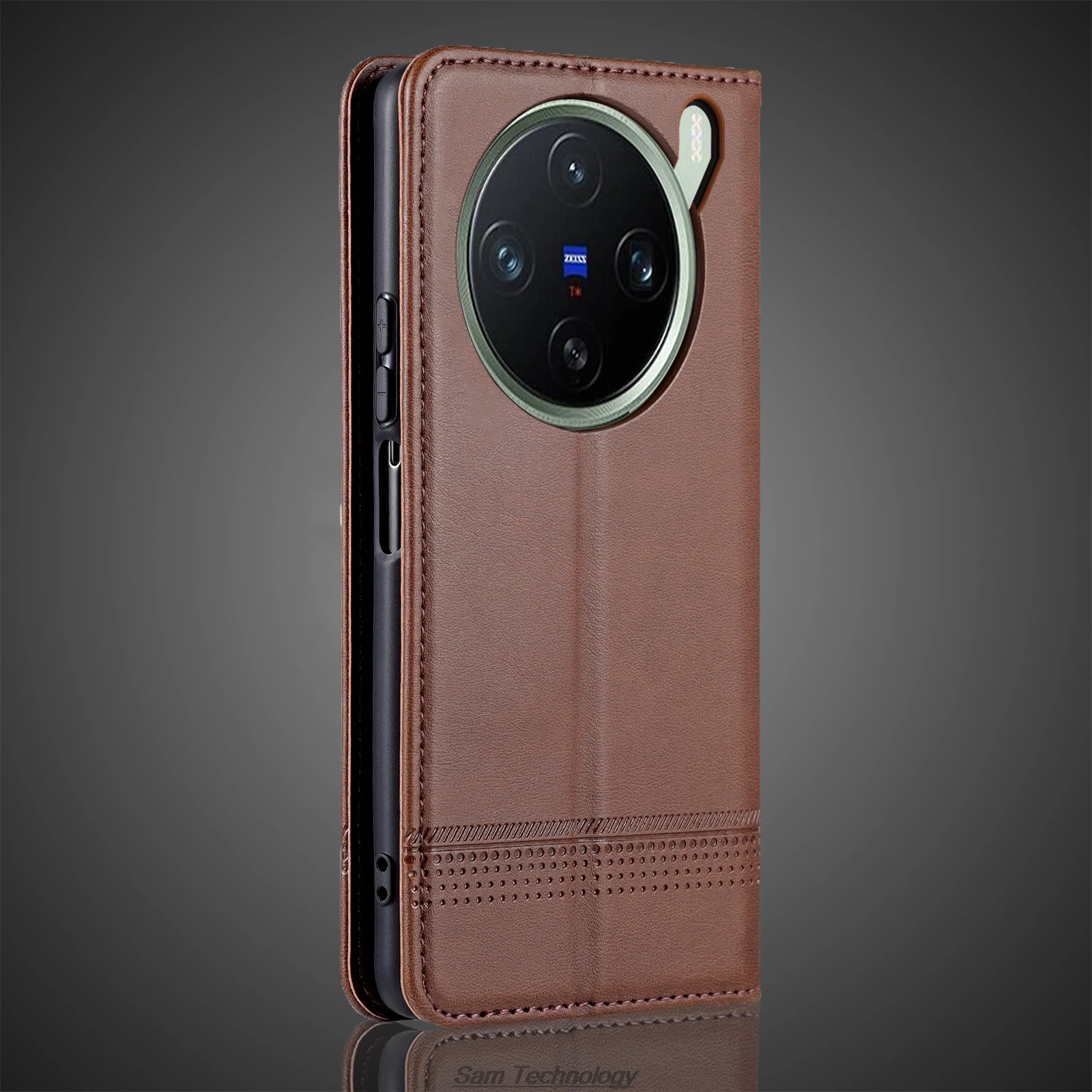 Роскошный кожаный чехол с магнитной адсорбцией для Vivo X200 Pro Mini 6 31 дюйма откидная