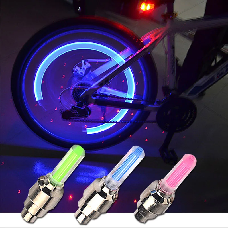 

Bicycle Lights Mountain Road Bike Bicycle Lights Wheel Tire Tyre Valve Caps LED Light Bicycle Warning Rear Light Accessories