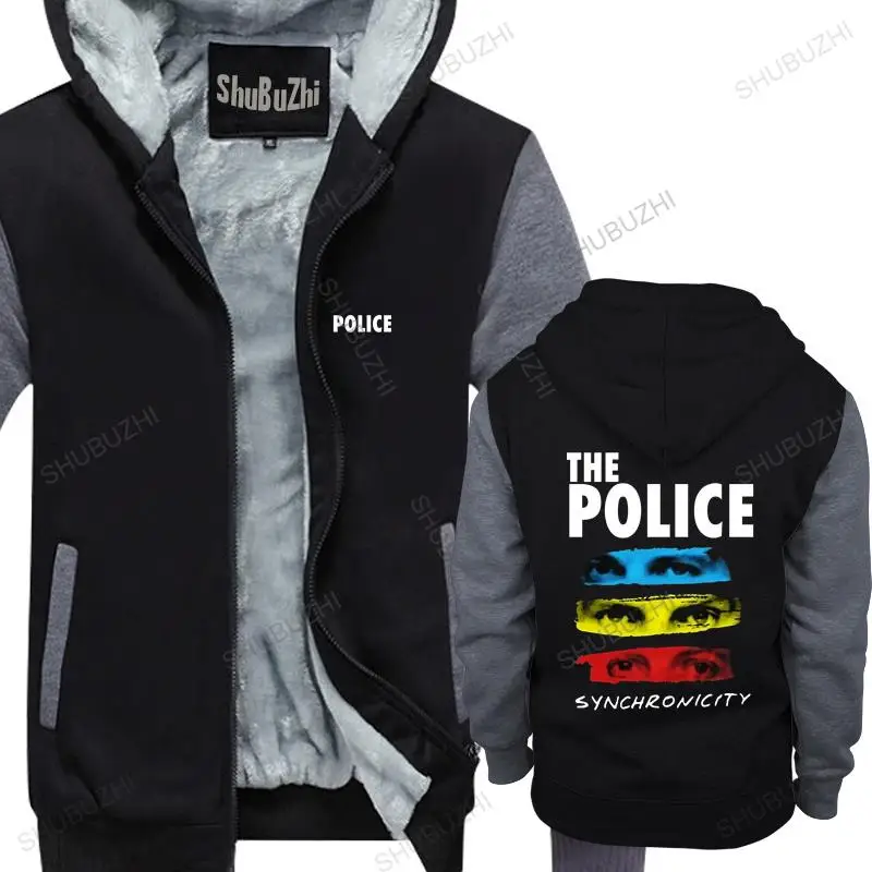 

new arrived men hoodies winter The Police Synchronicity Soft Slim Fit Band jacket Official cotton fleece jacket for man