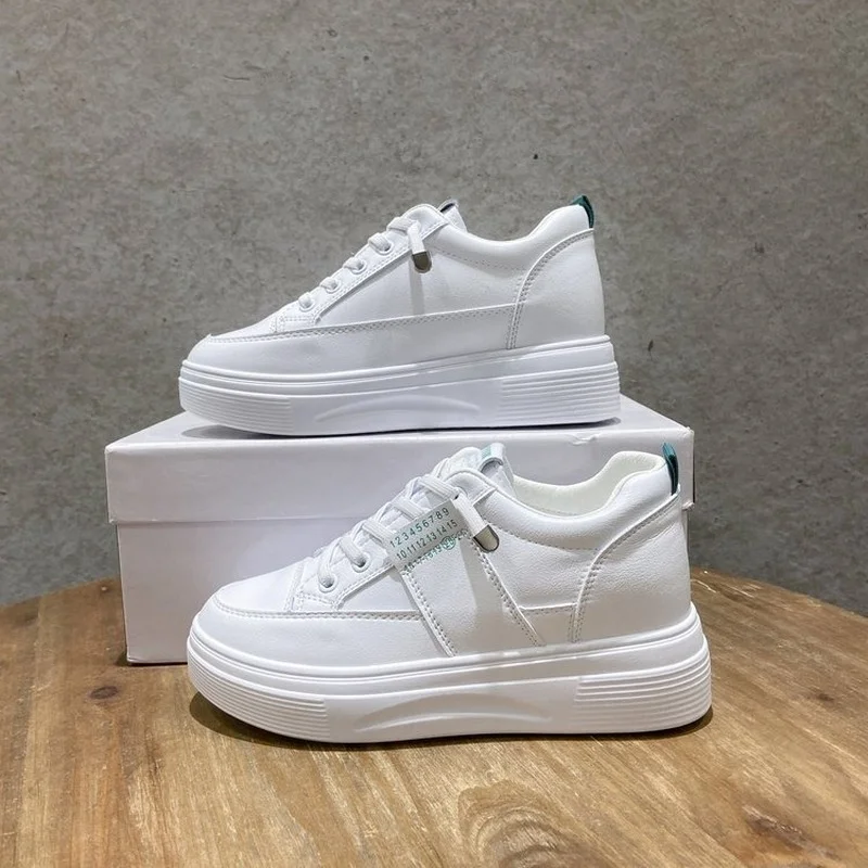 

Women's Leather White Flat Shoes Non-slip Wear-Resistant Vulcanized Shoes Women's Sports Fitness Women Oxford Loafers