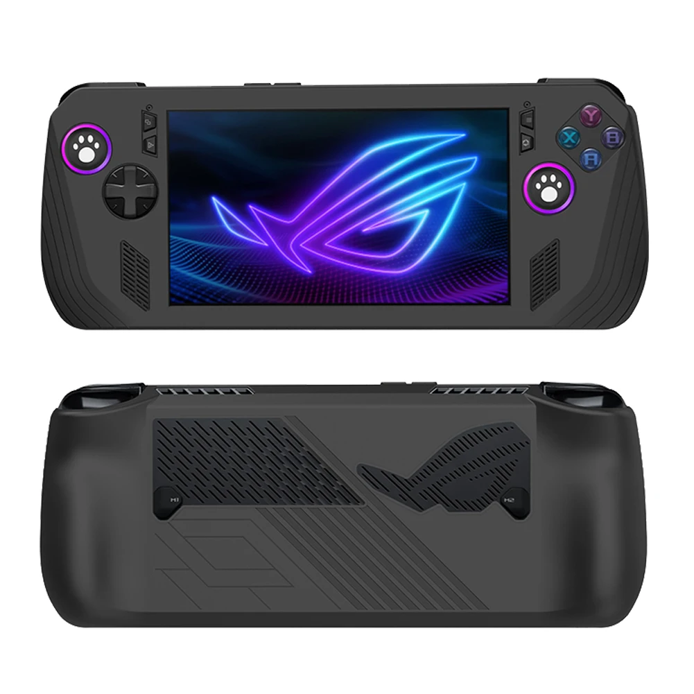Силиконовый защитный чехол для игровой консоли ASUS ROG ALLY X с колпачками захвата