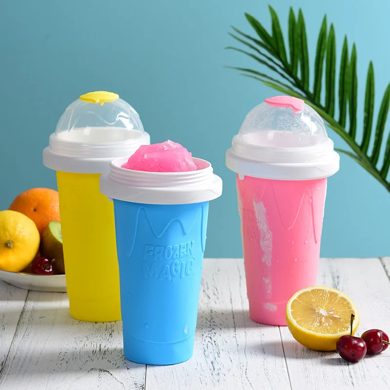 

Summer Squeeze Homemade Creative Milkshake Bottle Quick-Frozen Smoothie Sand Cup Pinch Fast Cooling Magic Cup Ice Cream Maker