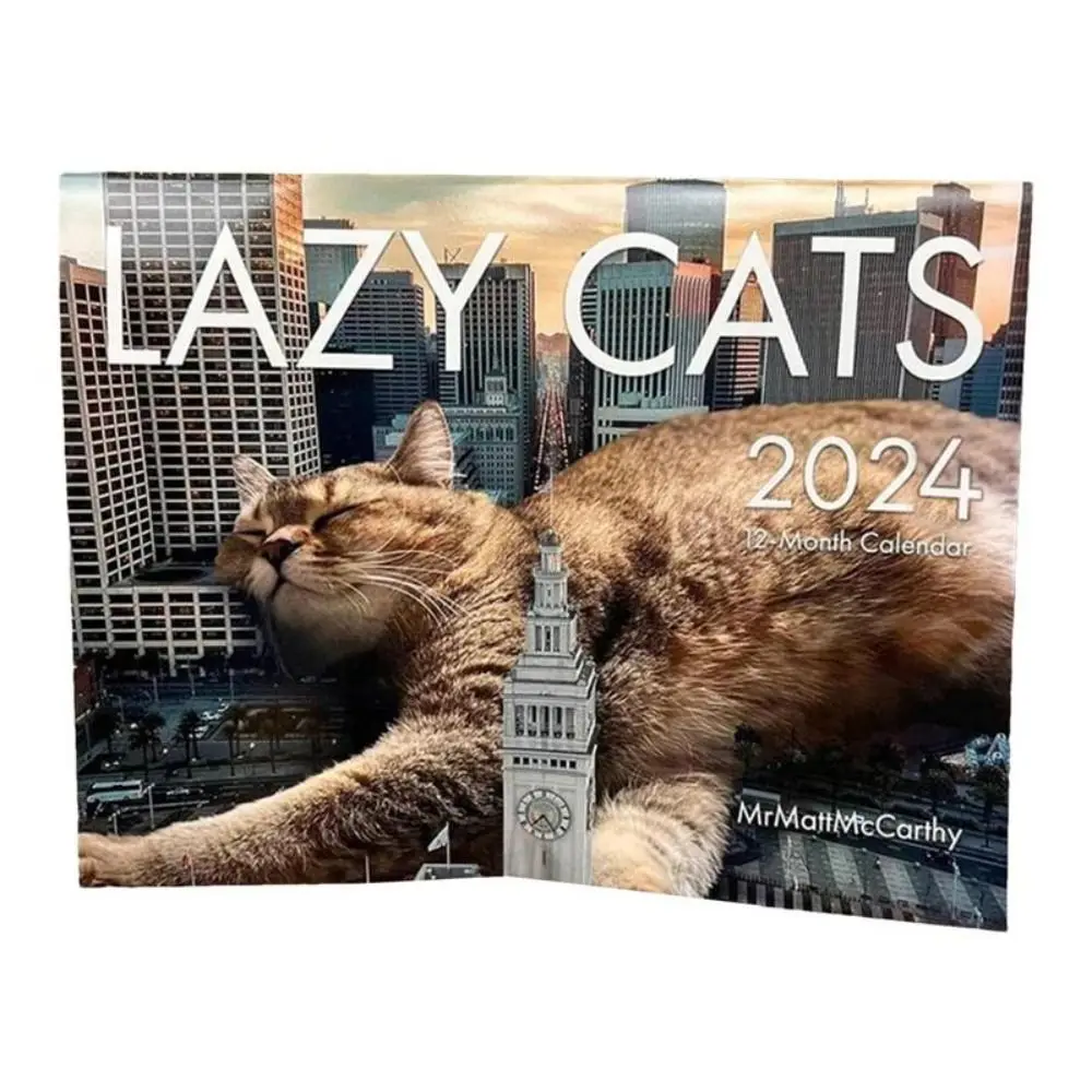 

Paper Lazy Cats Calendar Farm Humor 2024 Funny 2024 Calendar Hangable Daily Organiser Calendar Home