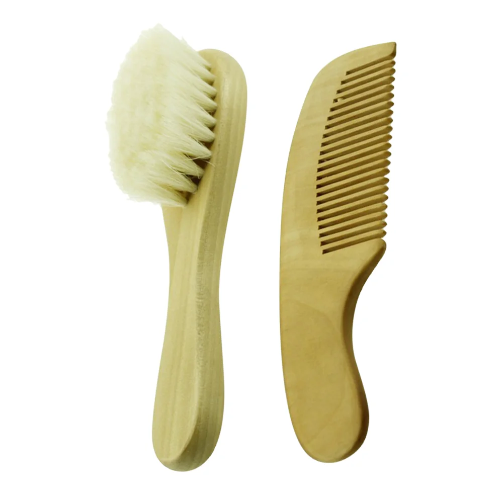 

2 PCS Kids Play Sets Curling Brush Toddler Play Set Hair Styling Brush Cleaning Set Kids Detangle Hair Comb Bath Brush