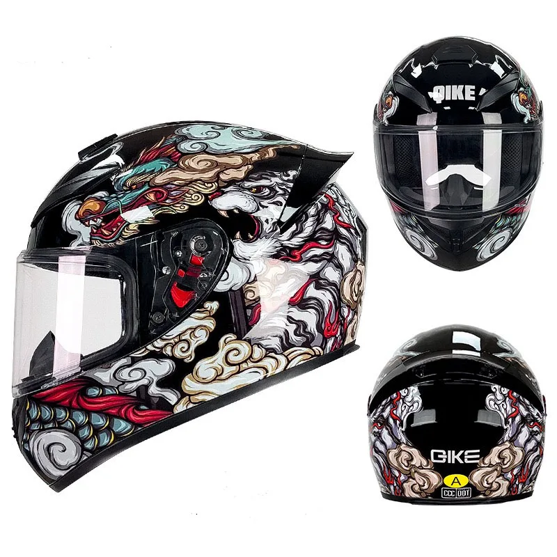 

S-3XL Motorcycle Helmet Men Women Full Face Outdoor Ride Helmet All Seasons Personality Accessories cascos para motos