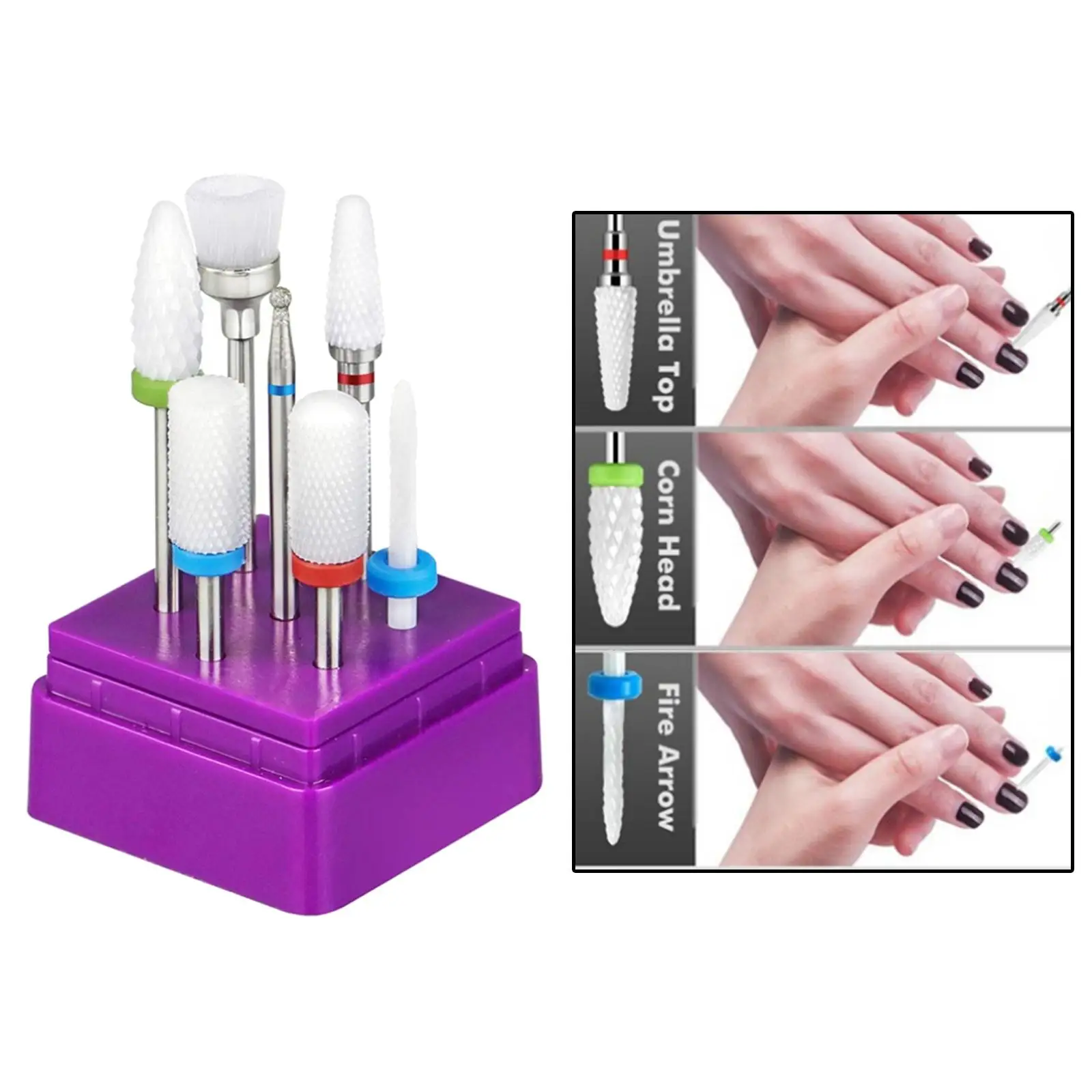 

7 шт. керамический роторный алмаз 3/32 дюйма хвостовик различных форм