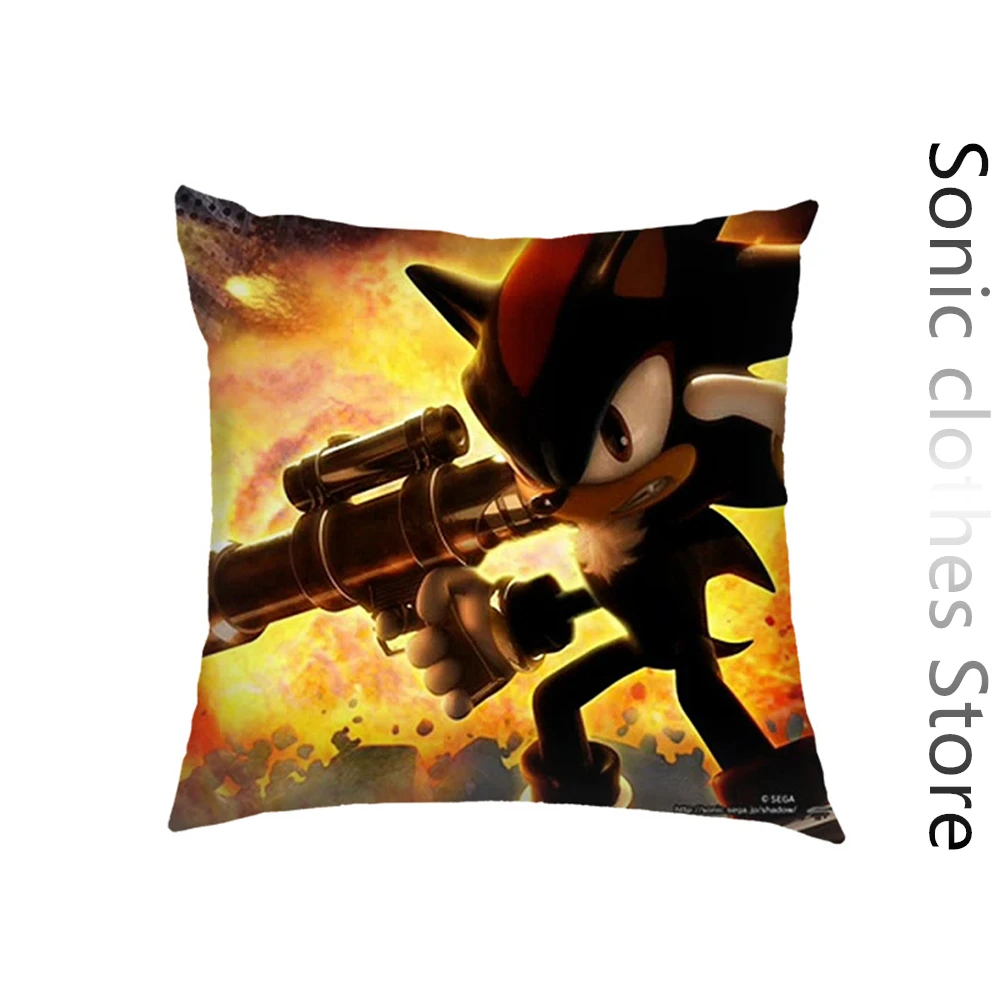 

Sega Anime Sonic 3 Cushion Cover Throw Pillow Home Decorative Square Printing Pillowcase Sofa Cushion 45*45CM fans gift