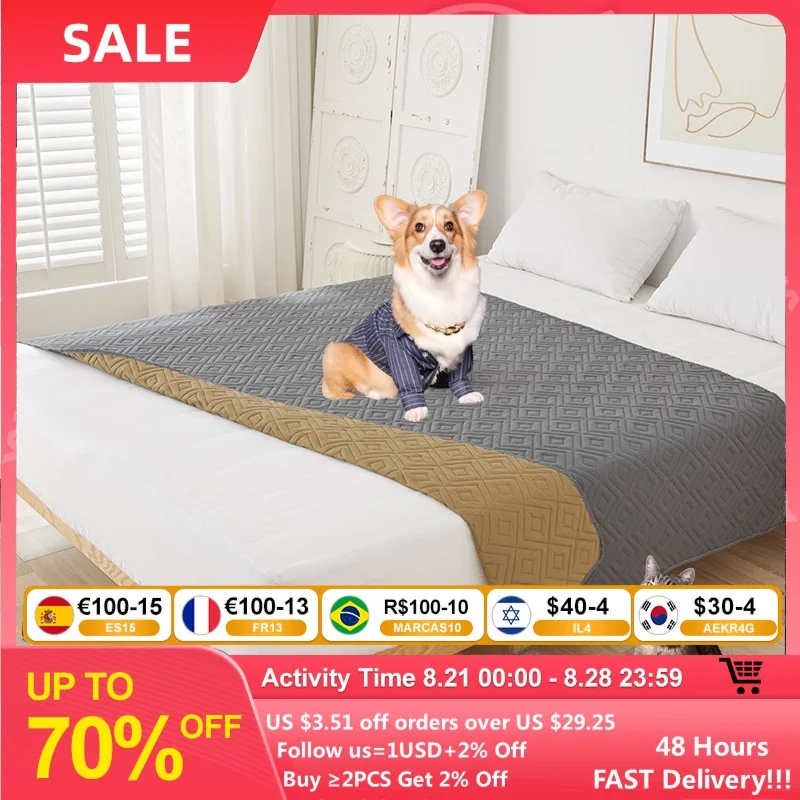 

Waterproof Bedspread Pads Kid Pet Dog Cat Urine Pad Bed Mattress Protector Mat Washable Non-Slip Bed King Size Bed Sheet Covers