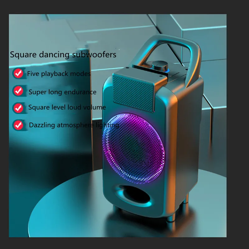 

Lanyue A37 Bluetooth Speaker Portable Card-Inserting Audio Desktop Overweight Subwoofer Luminous Outdoor Bluetooth Speaker