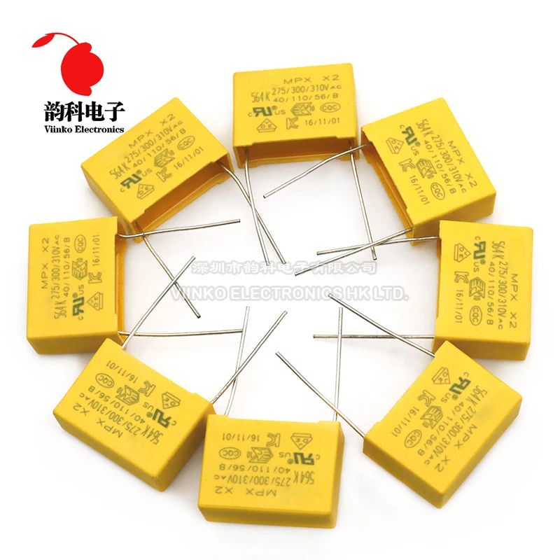 Защитный конденсатор 275VAC X2 275 В 10 мм 15 22 5 27 0 022 мкФ 047 Ф 1 мкмкФ 47 68 полипропиленовая