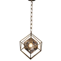 postmodern luxury brass crystal pendant lights living room bedroom dining room atmosphere creative art geometric lamps