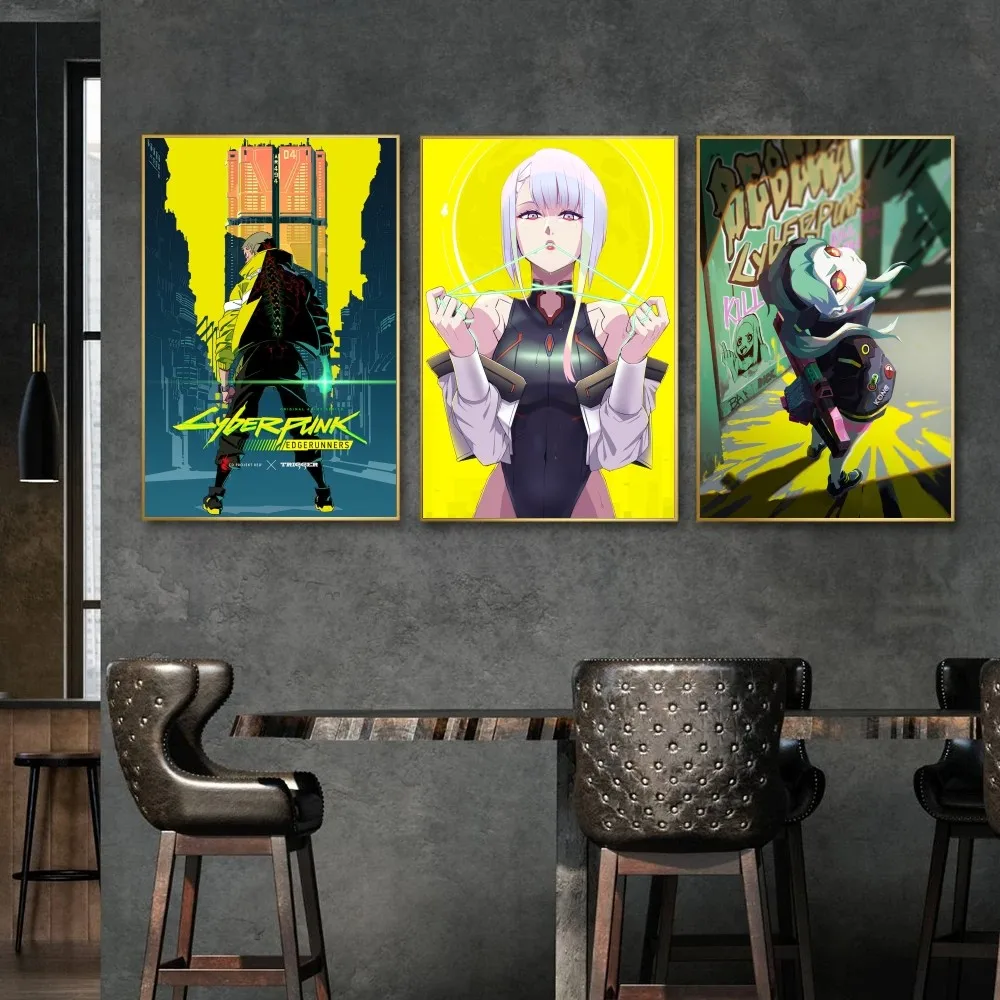 C-Cyberpunk-Edgerunners аниме постер настенное искусство домашний декор комнаты цифровая