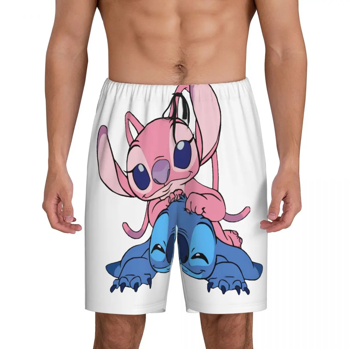 Пижама Lilo Stitch с мультяшным Аниме Манга штаны для мужчин шорты отдыха и сна пижама