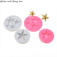 silicone world five pointed star silicone molds fondant cakes chocolate dessert lace decor tools diy pastry baking tools