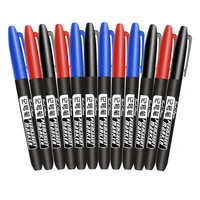 6 pcsset markers pen oil waterproof ink 1 5mm thin nib crude nib black blue red fine color easy dry stationery school supply