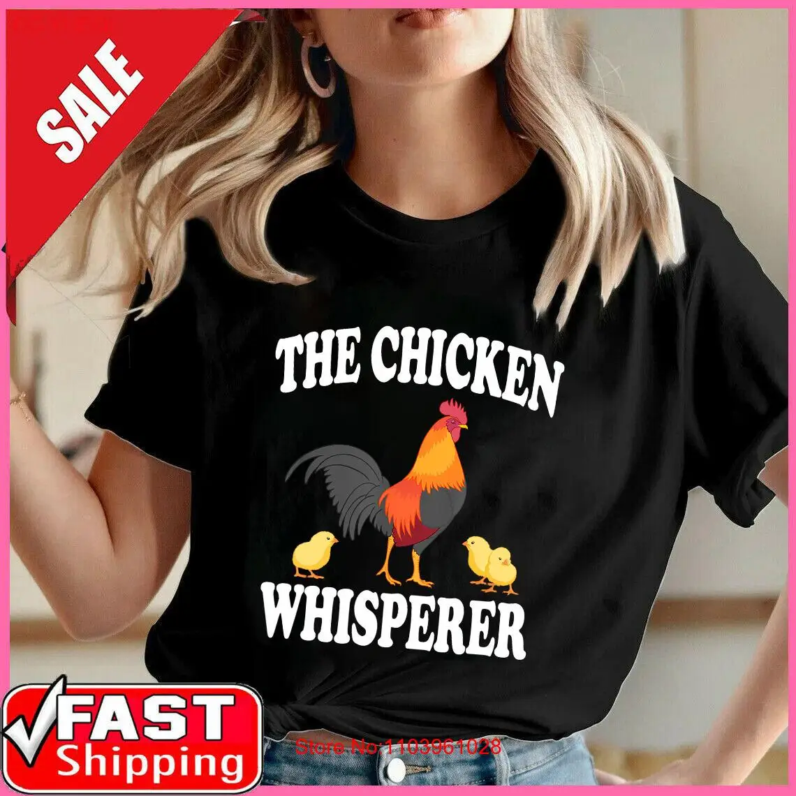 Смешная футболка с изображением куриного шепота