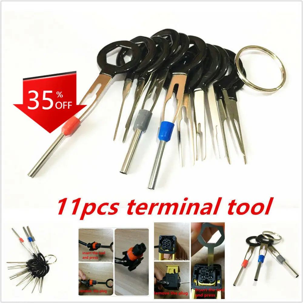 

11PCS Car Terminal Removal Tool Puller Auto Set Motorist Kit Automotive Repair Tool Stylus Wire Crimp Pin Extractor High Quality