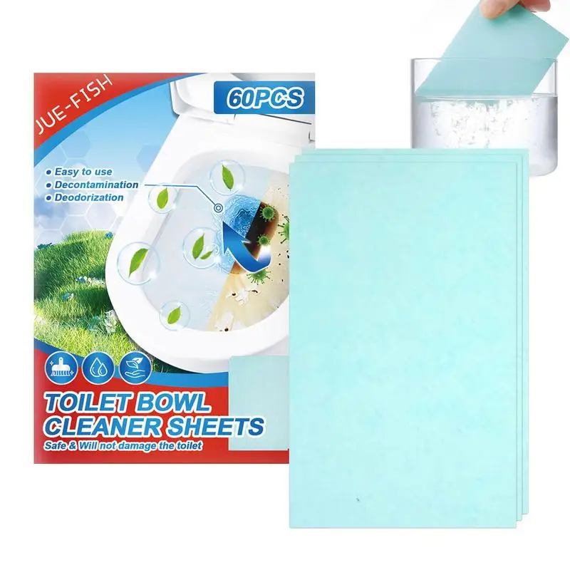

Toilet Bowl Cleaner Sheets Eco-Friendly & Safe Toilet Cleaner Strips 60pcs Toilet Cleaner Sheets Efficiently Remove Stains &
