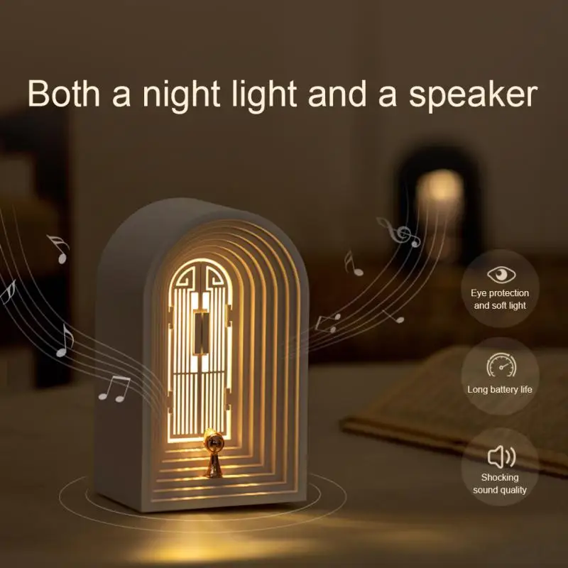 

LED Third Gear Adjustment Soft Night Light TWS Bluetooth Speaker Artistic Atmosphere Desk Lamps Bedroom Decoration Best Gift