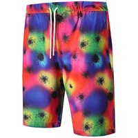 2022 summer new mens pants beach pants loose hawaiian 3d printing five point pants casual holiday pants