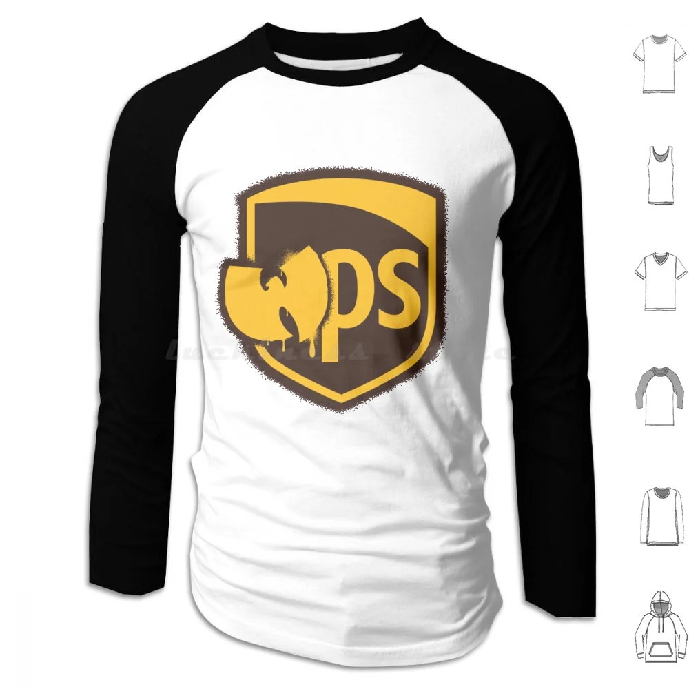 

Wu-Ps Hoodie cotton Long Sleeve Delivery Driver Courier Deliver Delivery Hiphop Hip Hop Post Postage Ups Wu Wups 36 Chambers