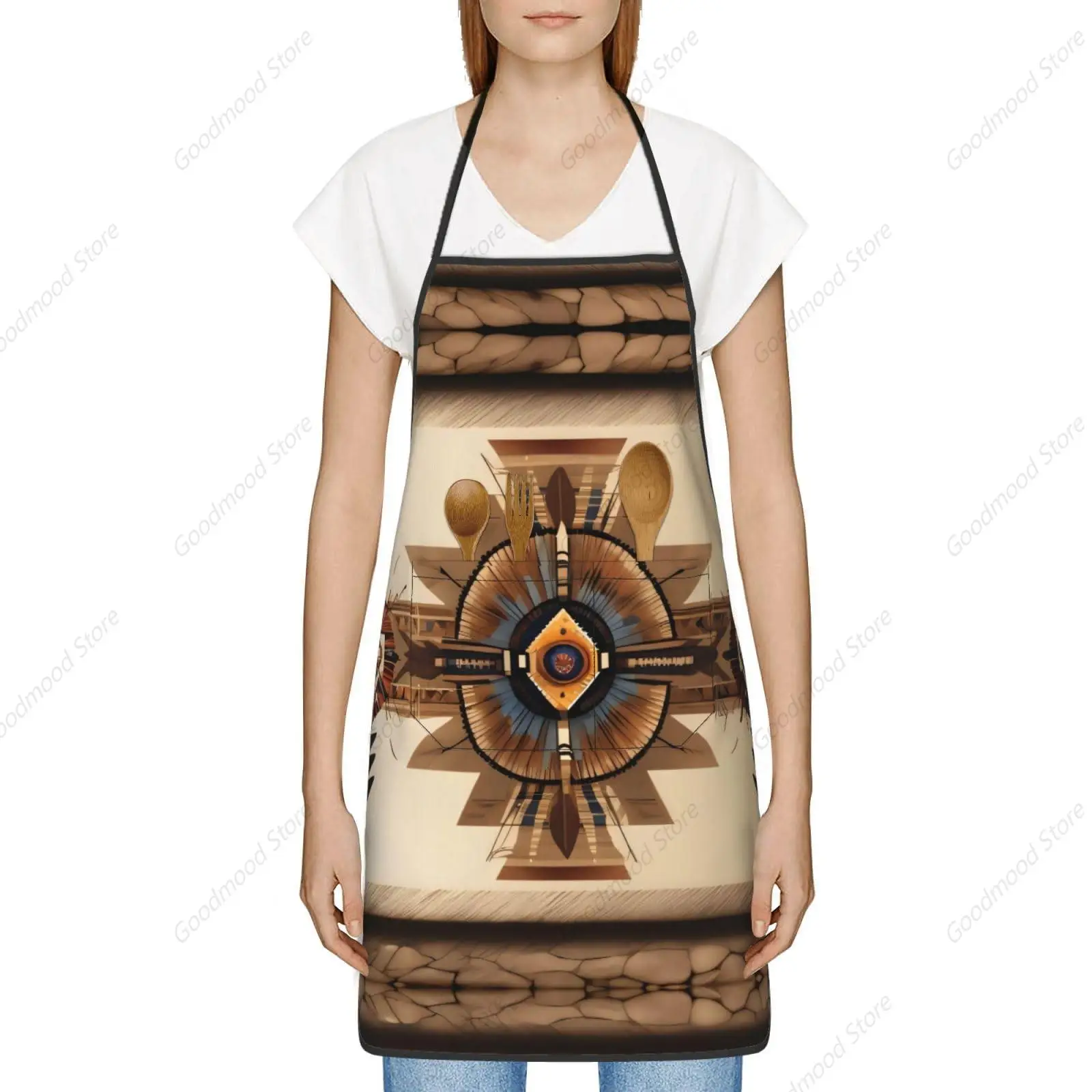 Фартук с карманами и подолом-маслостойкий грязеотталкивающий