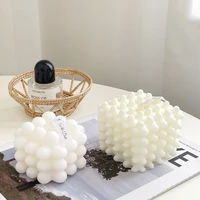 luxury modern design candl cube christmas white bubble new year candle valentines day cute sparkler velas perfumadas decoration