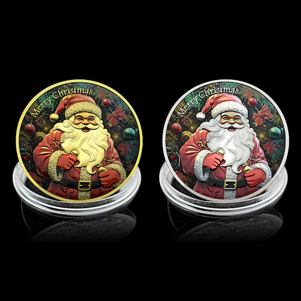 Золотая/серебряная памятная монета Санта-Клаус