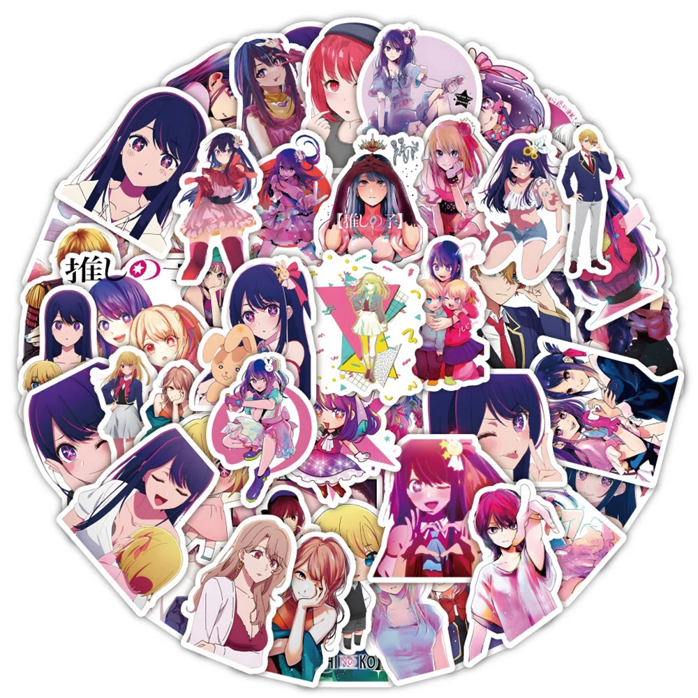 

10/30/50pcs Cartoon Oshi No Ko Anime Stickers Decals DIY Skateboard Motorcycle Laptop Phone Car Bike Decoration Sticker Kids Toy