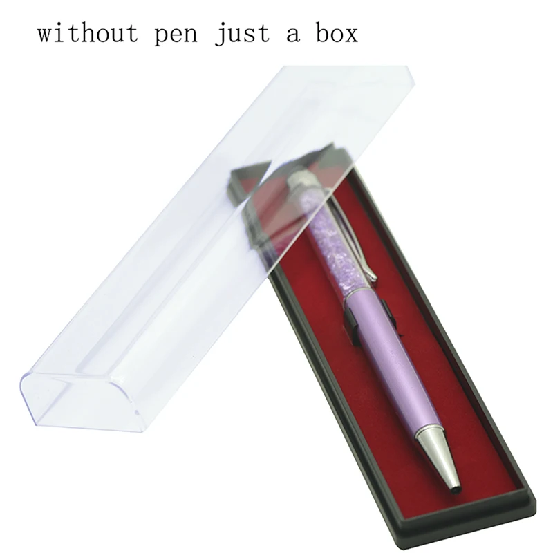 

Rectangle Case Pen Storage Box Stationery Organizer School OfficeUse Transparent