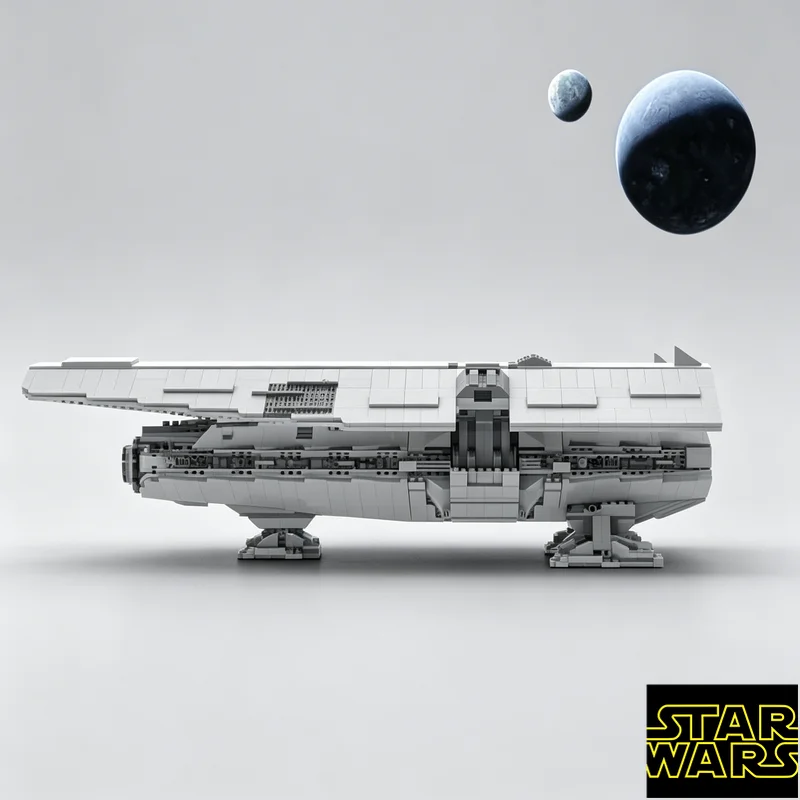 Фото 3770 деталей MOC FONDOR HAULCRAFT UCS: Набор для сборки креативной модели космического порта из кирпичиков, DIY-набор для взрослых, игрушки, подарки на день рождения №5