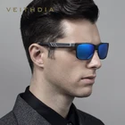 Мужские солнцезащитные очки VEITHDIA, дизайнерские алюминиевые зеркальные очки с квадратными поляризационными стеклами, для вождения, 2022